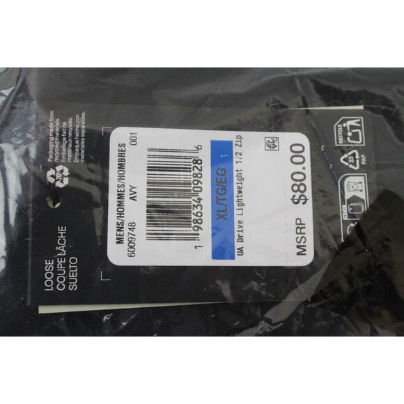 New Under Armour UA Drive Golf Lightweight Mens 1/2 Zip Black Size XL Retail $80 - Picture 6 of 7